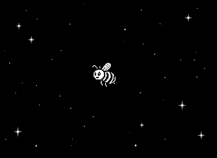 one bee, a lot of space, zero followers